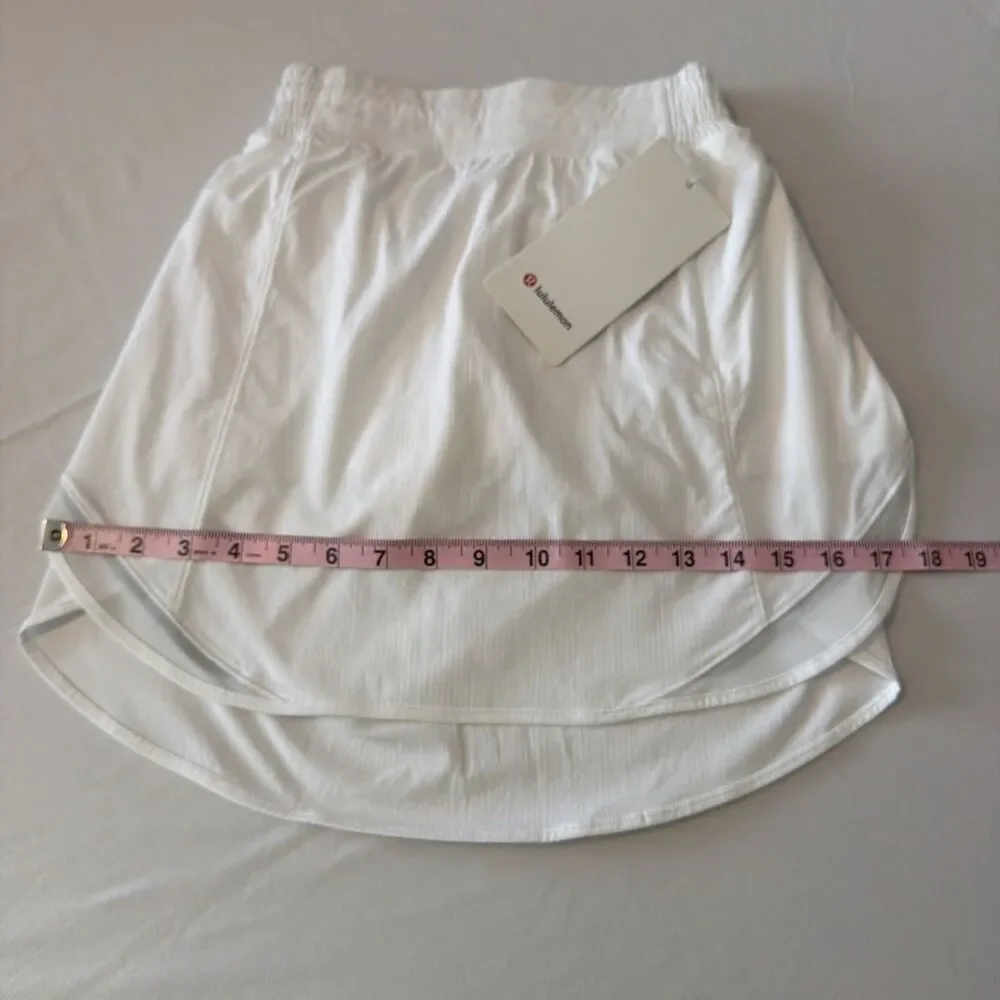 NWT Lululemon Sz 2 Long Hotty Hot HR High-Rise White Athletic Skirt Skort Tennis - Picture 9 of 16